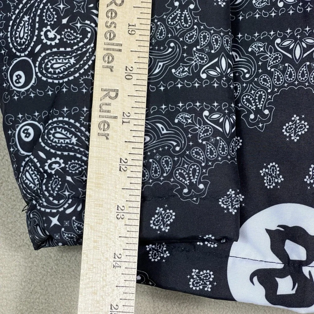 Section Eight Jacket Mens S Bandana Paisley 8 Ball Black Streetwear EUC